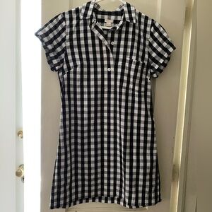 J. Crew gingham mini shirt dress